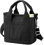 Tuobo Small Tote Bag with Zipper, 2024 Canvas Multi-Pocket Crossbody Bag Shoulder Bag Satchel Hobo Bag Messenger Bag - Best Deal Finder