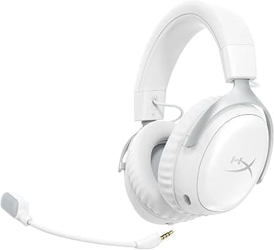 HyperX Cloud III S – Wireless Gaming Headphones, Bluetooth, 2.4Ghz, PC, PS5, Xbox, Drivers 53 mm, DTS, Microphone 10 mm, Battery up to 200h, White on Amazon - Best Deal Finder