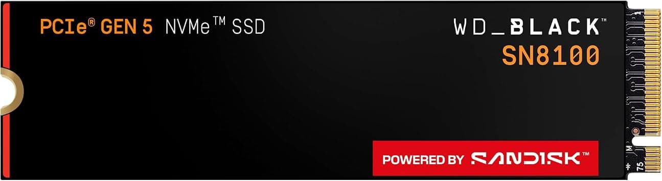 WD_BLACK SN8100 2TB PCIe 5.0x4 NVMe M.2 SSD, up to 14,900MB/s read speed, up to 14,000MB/s write speed, Next Gen TLC 3D NAND على Amazon.ae - متتبع الأسعار