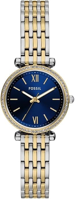Fossil ES5438 Carlie Analog Wrist Watch for Women, 28 mm Case Size, Two-Tone - دليلك لأفضل العروض