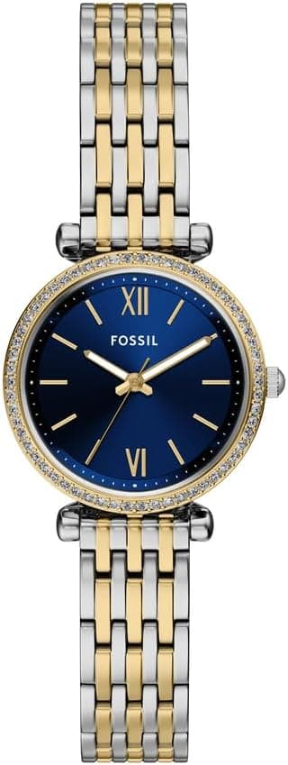 Fossil ES5438 Carlie Analog Wrist Watch for Women, 28 mm Case Size, Two-Tone على أمازون - دليلك لأفضل العروض