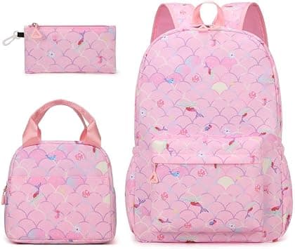 ALANX 3PCS Girls Backpack Mermaid School Backpack Set with Lunch Box SchoolBags Pen Bag Children's Bookbag Adjustable Shoulder Straps Side Pockets for Elementary Middle School on Amazon.ae - Price Tracker