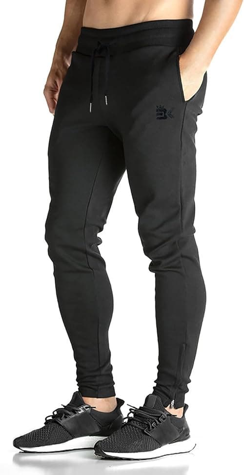 BROKIG Mens Zip Joggers Pants - Casual Gym Workout Track Pants with Pockets on Amazon.ae - Price Tracker