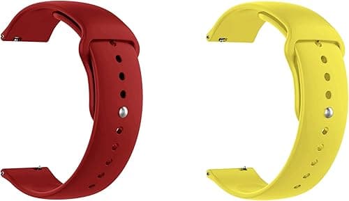 Quick Release Watch Band Compatible With Armani Exchange Drexler Axt2005 Silicone Watch Strap with Button Lock, Pack of 2 (Red and Yellow) on Amazon.ae - Price Tracker