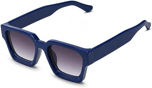 Thick Square Sunglasses for Men Women Retro Chunky Rectangle Shades Vintage Style Fashion Accessories on Amazon.ae - Price Tracker