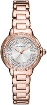Emporio Armani Watch for Women, Three Hand Quartz Movement and 32mm Case Size with Stainless Steel, Leather or Silicone Strap - Best Deal Finder
