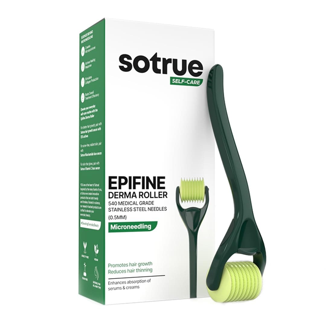 Sotrue Epifine Derma Roller For Hair Growth 0.5 Mm With 540 Medical Grade Stainless Steel Needles | Repairs Damaged Hair, Activates Follicles Face, Fall & Thickening Reduces on Amazon.ae - Price Tracker