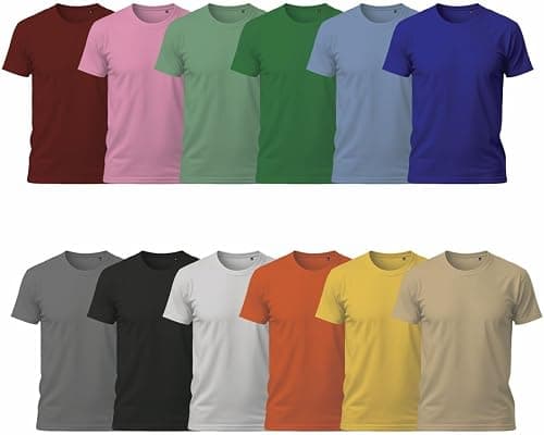 MASTER COLOR 12 PCS Heavy T-shirt From Cottonia, Premium Quality, Compact Cotton, Nano Technology for Men,220GSM on Amazon.ae - Price Tracker