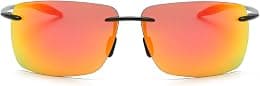 Rimless Polarized Sports Sunglasses for Men Women Driving Running Fishing Golf 100% UV Blocking Glasses Mirror Lens Shades - Best Deal Finder