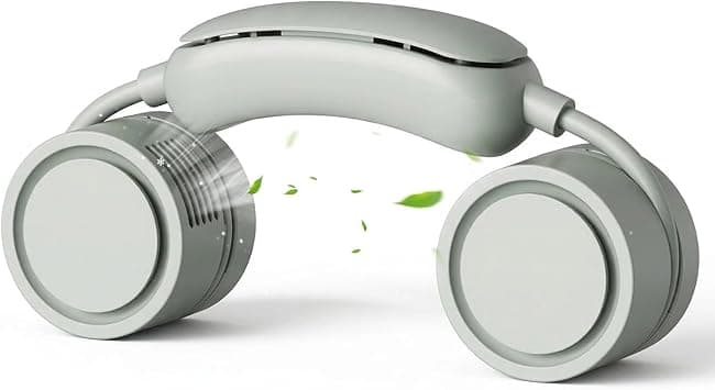 Portable Neck Fan Hands Free Rechargeable Personal Fan with 3 Speed Levels Bladeless Cooling Device for Home Office Travel and Outdoor Use 1600mAh Battery with USB Type-C Charging Port Green on Amazon.ae - Price Tracker