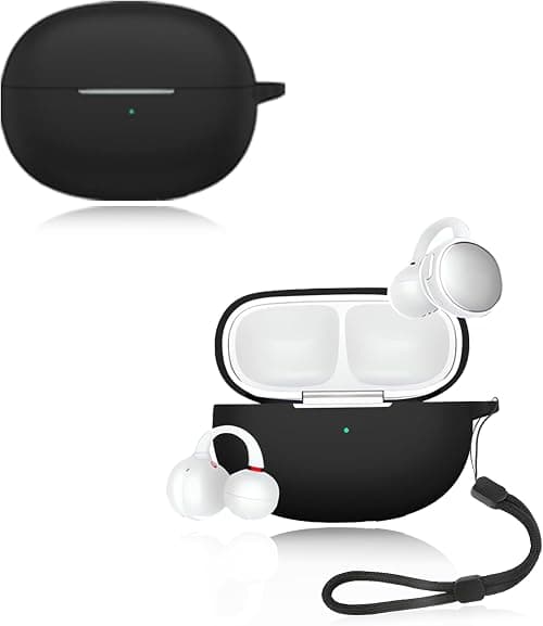 Case for EarFun FreeClip Wireless Earbuds, yystao Soft Silicone Protective Cover compatible with EarFun Free Clip, With Lanyard, Dustproof, Shockproof & Durable, Black على Amazon.ae - متتبع الأسعار