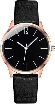 Balacoo Leather Wristband Watch- Fashion Quartz Womens Watches, Leather Strap Ladies Casual Watch, Easy to Read (Black) on Amazon.ae - Price Tracker