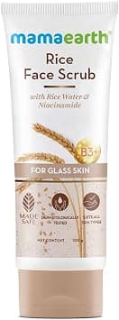 Mamaearth Rice Face Scrub for Glowing Skin, With Rice Water & Niacinamide for Glass Skin - 100 g - Best Deal Finder
