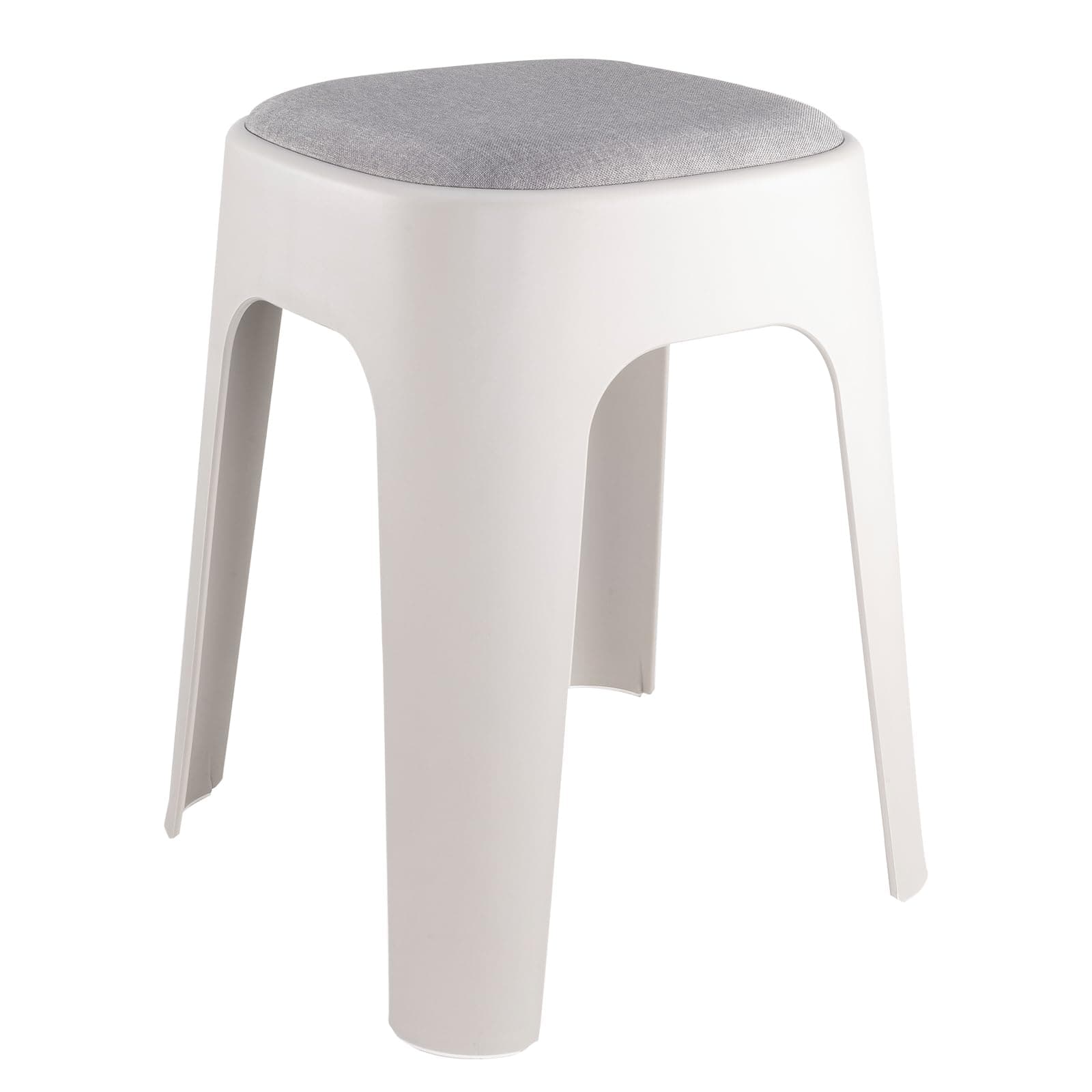 SKY-TOUCH 1 PACK Stackable High Square Stool with Fabric Soft Cushion, Durable Backless Stool,Furniture Stool for Living Room Dining Room Indoor Furniture L31xW31xH48cm - Grey on Amazon.ae - Price Tracker