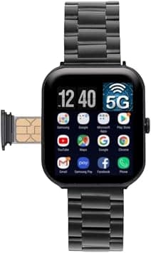 5G Ultra Android Smart watch With Camera, Android OS Pre installed apps, AMOLED Display screen | Sports and fitness Tracker 6Gb Ram 64Gb Rom With SIm Slot (3 strap) (Black) on Amazon.ae - Price Tracker