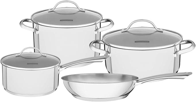 Tramontina Una 7 Pieces Stainless Steel Cookware Set with Tri-ply Bottom on Amazon.ae - Price Tracker