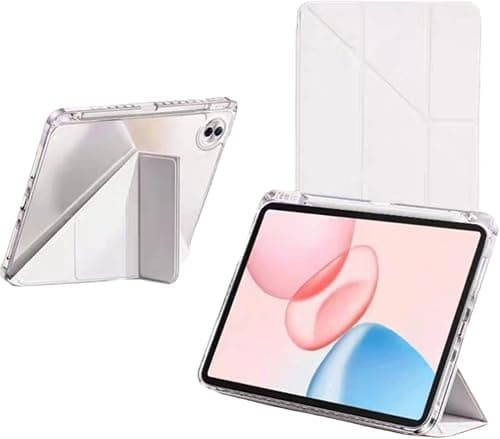 Gruattreay Folding Stand Case Compatible with Honor Pad 10 12.1 Inch 2025, with Pen Slot and Smart Sleep/wake Function, Bend-proof and Drop-proof Leather Cover (White) على Amazon.ae - متتبع الأسعار