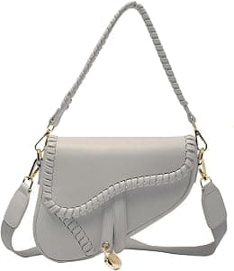 PURFANREE Women Trendy Saddle Shoulder Bag Clutch Purse Underarm Handbag Satchel HandBag Crossbody Bag - Best Deal Finder