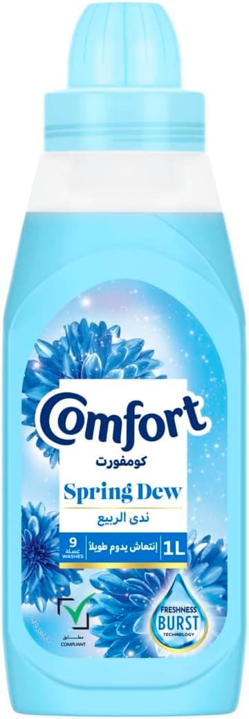 COMFORT Fabric Softener, Spring Dew, with freshness-burst technology for longer lasting fragrance & soft clothes, 1L on Amazon.ae - Price Tracker