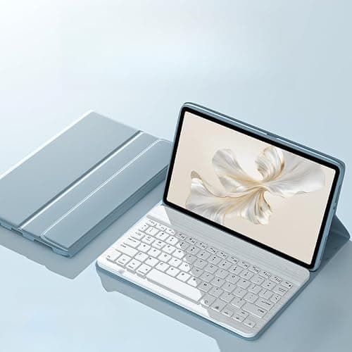Gruattreay Arabic and English Keyboard Case Compatible with Honor Pad 10 12.1 Inch (2025),with Multi-view Bracket,Wireless Bluetooth Keyboard Case (Blue) on Amazon.ae - Price Tracker