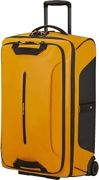 Samsonite Paradiver Wheeled Duffle Bag 67 cm / 24 inch, Yellow|Reflective Pattern|TSA Lock|ID Tag|Water Repellent Material|RPET|Inner Mesh Compartment|Fleece Pocket - 5 Years International Warranty on Amazon - Best Deal Finder