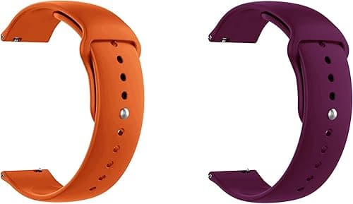 Quick Release Watch Band Compatible With Armani Exchange Drexler Axt2006 Silicone Watch Strap with Button Lock, Pack of 2 (Orange and Purple) on Amazon.ae - Price Tracker