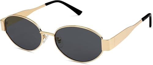 CREEK Retro Oval Sunglasses for Women & Men | Trendy Metal Sun Glasses Classic Shades | UV400 Protection على Amazon.ae - متتبع الأسعار