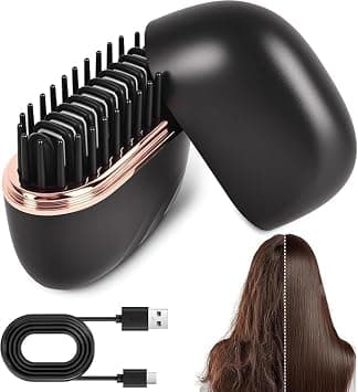ALANX Mini Straightener Brush, Rechargeable Cordless Hair Straightener, Wireless 2-in-1 Hairs Dressing Combs for Home Travel Gift, Straight Hair Comb Frizz Control for All Hair Types على Amazon.ae - متتبع الأسعار