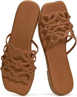 Project Cloud Womens Sandals with Memory Foam - Eco Crafted Leather Sandals for Women 2026 - Flats - Non Slip & Comfortable Sandals Women (Lisa) على Amazon.ae - متتبع الأسعار