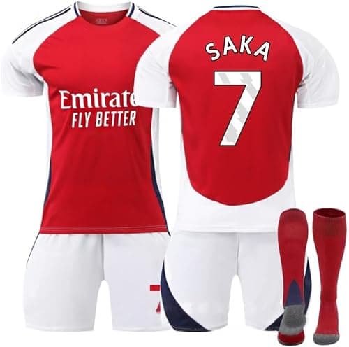2024/25 Home ARS Football Jersey Kit– SAKA #7 Signed Edition–Soccer Uniform Set with Shorts,Socks & Knee Pads–Athletic Training Gift for Men,Youth & Boys(16–3XL) on Amazon.ae - Price Tracker