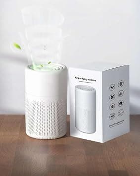 FEELSO Air Purifier EJ‑JHQ01, True HEPA Filter Portable Quiet Air Cleaner, Mini Desktop Purifier Removes Dust Pollen Smoke Pet Odor, White for Home Bedroom Office on Amazon.ae - Price Tracker