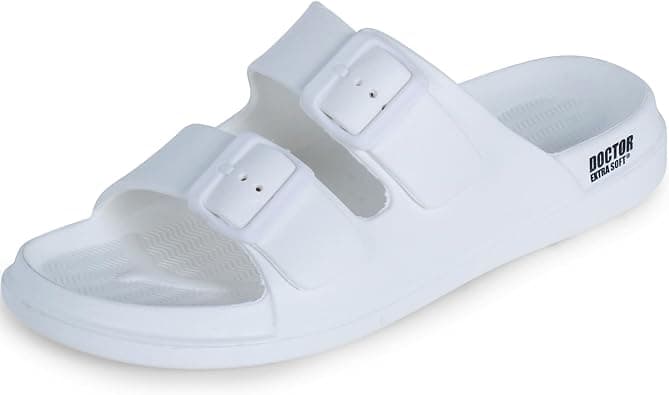 DOCTOR EXTRA SOFT Men's Classic Cushion Sliders/Slippers with Adjustable Buckle Strap for Adult | Comfortable & LightWeight |Stylish & Anti-Skid| Waterproof & Everyday Flip Flops for Gents/Boys D-505 on Amazon.ae - Price Tracker