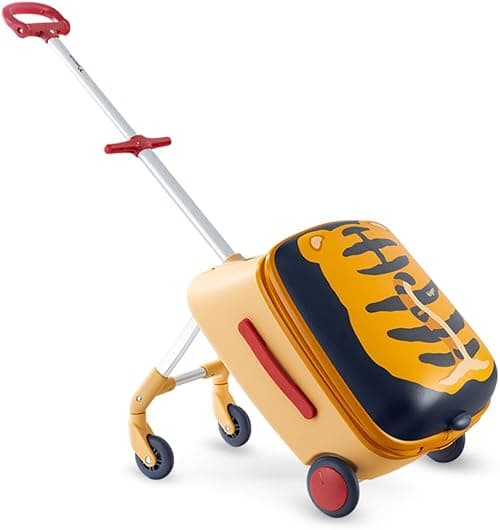 Teknum 3in1 Ride-On Suitcase | Convertible Kids Travel Suitcase, Trolley & Ride-On | 34L Cabin-Friendly, 360° Swivel Wheels, Ergonomic Seat | Perfect for Family Vacations, School & Airports (3+ Years) on Amazon.ae - Price Tracker