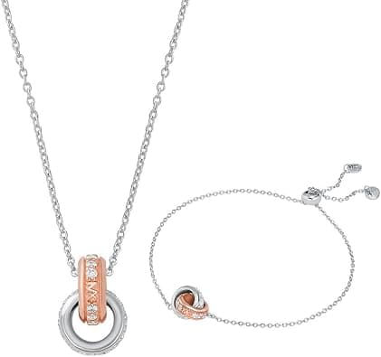 Michael Kors Necklace Jewelry MKC1614SET Brand, Única, Non-Precious Metal, No Gemstone - Best Deal Finder