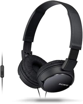 Sony MDR-ZX110AP Wired On-Ear Headphones with Tangle Free Cable, 3.5mm Jack, Headset with Mic for Phone Calls, Black, One Size - Amazon.ae Price Tracker