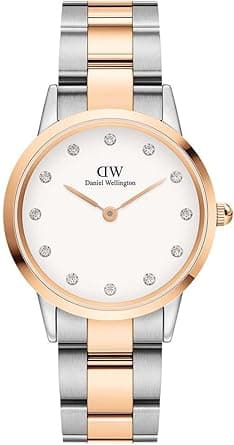 Daniel Wellington Analog White Dial Women's Watch-DW00100358K, rose gold, strap on Amazon.ae - Price Tracker