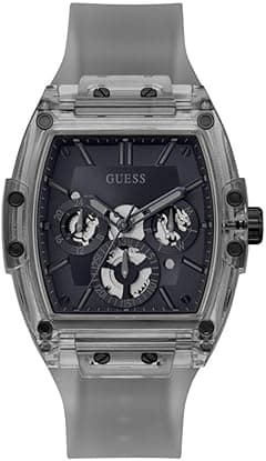 GUESS Men's Trend Casual Tonneau Diamond 43mm Watch – Black Dial Stainless Steel Case & Bracelet - Amazon.ae Price Tracker