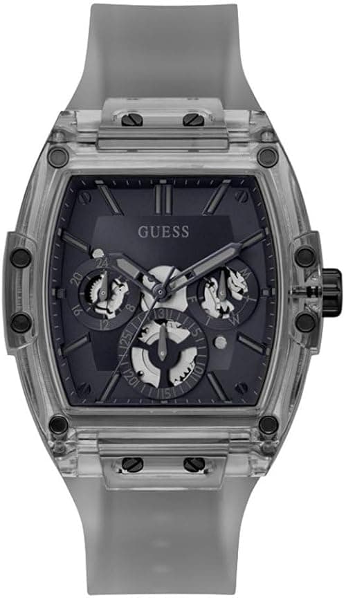 GUESS Men's Trend Casual Tonneau Diamond 43mm Watch – Black Dial Stainless Steel Case & Bracelet on Amazon.ae - Price Tracker