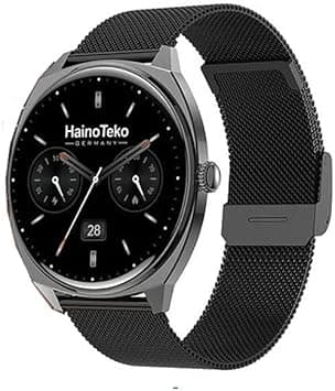 HainoTeko HainoTeko-16 Ultra Slim Waterproof Smart Watch With AMOLED Display Bluetooth Calling 3 Pair Straps and Charging Cable Designed for Ladies and Gents (Black) - Amazon.ae Price Tracker