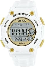 LORUS Men's Digital Quartz Watch with Silicone Strap, Blue - Best Deal Finder