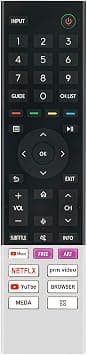 VINABTY ERF3I82 Replace Voice Remote Control Fit for Hisense Smart TV ERF3I82 With MUSIC FREE ART NETFLIX PRIME-VIDEO YOUTUBE BROWSER MEDIA APPS Channel - متتبع أسعار Amazon.sa