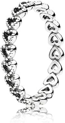 Pandora Women's Openwork Heart Silver Ring on Amazon.ae - Price Tracker