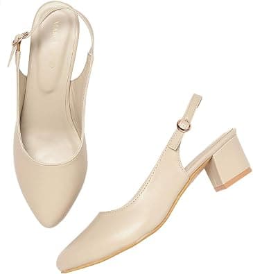 Marc Loire Women's Pointed Toe Block Heel Pumps for Office, Party and Formal Occasions on Amazon.ae - Price Tracker