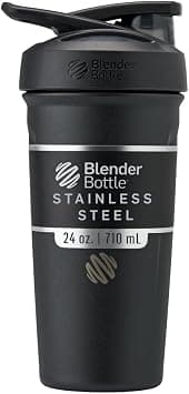 Blender Bottle Strada Insulated Shaker with Locking Lid, 24-Ounce, Black - Best Deal Finder