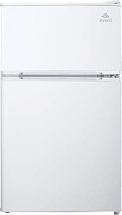 evvoli Top Mount Refrigerator, 100 Liters, Adjustable Leg, Interior light, Defrost type, EVRFM-100W - Amazon.ae Price Tracker