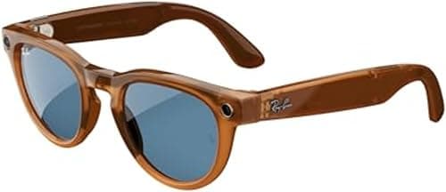 Meta Ray-Ban - Smart Glasses - Headliner - Shiny Caramel Transparent/Teal Blue on Amazon.ae - Price Tracker