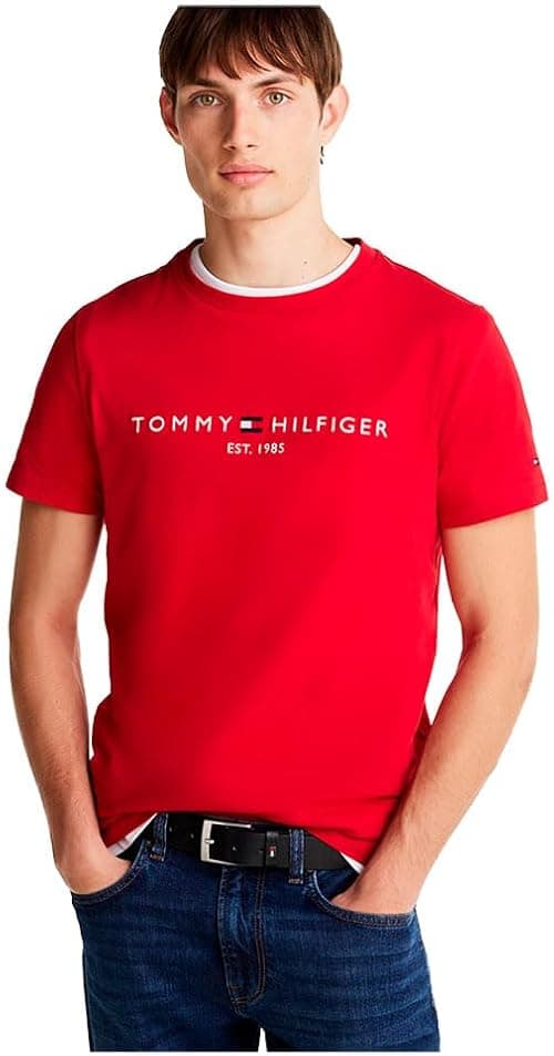 Tommy Hilfiger mens Tommy Logo Tee Mw0mw11797 S/S T-Shirt (pack of 1) on Amazon.ae - Price Tracker