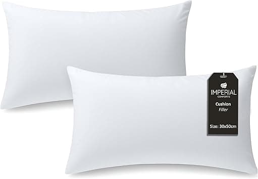 Premium Cushion Inner Pads (Pack of 2), 30 x 50 cm (12" x 20") Throw Pillow Cushion Stuffer Inserts, Hollowfibre Pillows (White) on Amazon.ae - Price Tracker