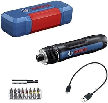 Bosch Professional Bosch GO 3 Cordless Screwdriver with 8-Piece Bit Set, Bit Holder, USB-C Cable, Mini Case - متتبع أسعار Amazon.sa