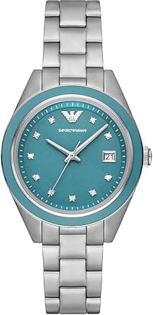 Emporio Armani Women Analog Quartz Watch with Stainless Steel Strap AR11545, Silver, bracelet on Amazon.ae - Price Tracker